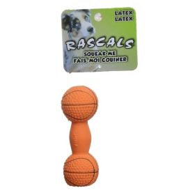 Coastal Pet Rascals Latex Basketball Dumbbell Dog Toy (3 count: 3 count Coastal Pet Rascals Latex Basketball Dumbbell Dog Toy)