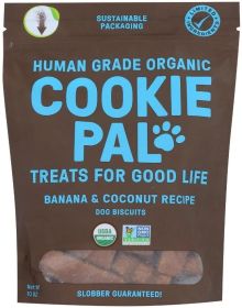 Cookie Pal Organic Dog Biscuits with Banana and Coconut (90 oz (9 x 10 oz): 90 oz (9 x 10 oz) Cookie Pal Organic Dog Biscuits with Banana and Coconut)