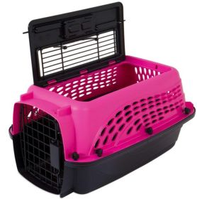 Petmate Two Door Top-Load Kennel Pink (Small - 3 count: Small - 3 count Petmate Two Door Top-Load Kennel Pink)