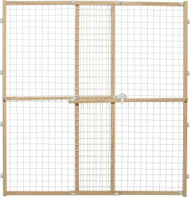 MidWest Wire Mesh Wood Pressure Mount Pet Safety Gate (44" tall - 1 count: 44" tall - 1 count MidWest Wire Mesh Wood Pressure Mount Pet Safety Gate)