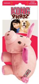 KONG Phatz Pig Squeaker Dog Toy (Small - 4 count: Small - 4 count KONG Phatz Pig Squeaker Dog Toy)