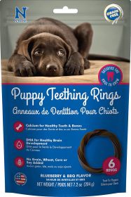 N-Bone Puppy Teething Ring Blueberry and BBQ Flavor (42 count (7 x 6 ct): 42 count (7 x 6 ct) N-Bone Puppy Teething Ring Blueberry and BBQ Flavor)