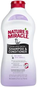 Natures Miracle Skunk Odor Control Shampoo and Conditioner Lavender Scent (96 oz (3 x 32 oz): 96 oz (3 x 32 oz) Natures Miracle Skunk Odor Control Shampoo and Conditioner Lavender Scent)