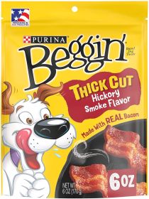 Purina Beggin' Strips Thick Cut Hickory Smoke Flavor (36 oz (6 x 6 oz): 36 oz (6 x 6 oz) Purina Beggin' Strips Thick Cut Hickory Smoke Flavor)