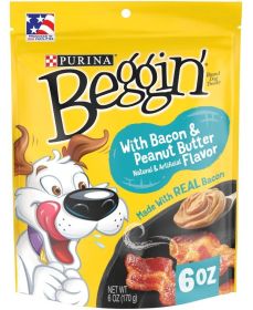 Purina Beggin' Strips Bacon and Peanut Butter Flavor (36 oz (6 x 6 oz): 36 oz (6 x 6 oz) Purina Beggin' Strips Bacon and Peanut Butter Flavor)