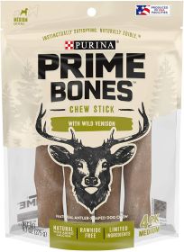 Purina Prime Bones Dog Chew Filled with Wild Venison Medium (58.2 oz (6 x 9.7 oz): 58.2 oz (6 x 9.7 oz) Purina Prime Bones Dog Chew Filled with Wild Venison Medium)