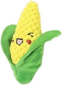 Petsport Tiny Tots Foodies Corn Plush Dog Toy (3 count: 3 count Petsport Tiny Tots Foodies Corn Plush Dog Toy)