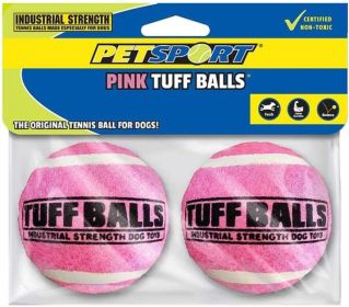 Petsport Tuff Ball Dog Toy Pink (36 count (18 x 2 ct): 36 count (18 x 2 ct) Petsport Tuff Ball Dog Toy Pink)