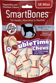 SmartBones DoubleTime Chews with Chicken Mini (size: 112 count (7 x 16 ct))