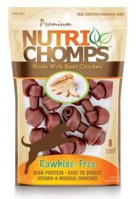 Pork Chomps Premium Nutri Chomps Chicken Flavor Mini Knots (48 count (6 x 8 ct): 48 count (6 x 8 ct) Pork Chomps Premium Nutri Chomps Chicken Flavor Mini Knots)