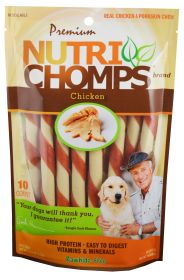 Nutri Chomps Mini Twist Dog Treat Chicken Flavor (60 count (6 x 10 ct): 60 count (6 x 10 ct) Nutri Chomps Mini Twist Dog Treat Chicken Flavor)
