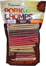 Pork Chomps Munchy Sticks Dog Treat Assorted Flavors (400 count (4 x 100 ct): 400 count (4 x 100 ct) Pork Chomps Munchy Sticks Dog Treat Assorted Flavors)