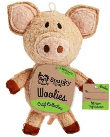 Spunky Pup Woolies Pig Dog Toy (3 count: 3 count Spunky Pup Woolies Pig Dog Toy)