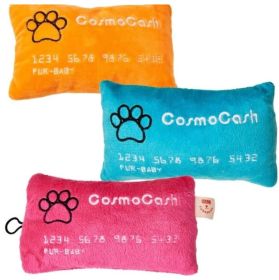 Cosmo Furbabies Credit Card Plush Dog Toy Assorted Colors (3 count: 3 count Cosmo Furbabies Credit Card Plush Dog Toy Assorted Colors)