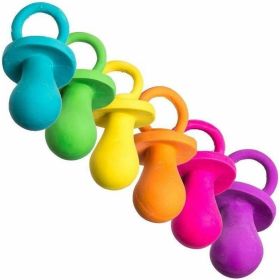 Spot Puppy Pacifier Latex Dog Toy Assorted Colors (3 count: 3 count Spot Puppy Pacifier Latex Dog Toy Assorted Colors)