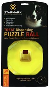 Starmark Treat Dispensing Puzzle Ball (4 count: 4 count Starmark Treat Dispensing Puzzle Ball)