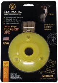Starmark Flexgrip Ringer UFO Treat Toy Medium (5 count: 5 count Starmark Flexgrip Ringer UFO Treat Toy Medium)